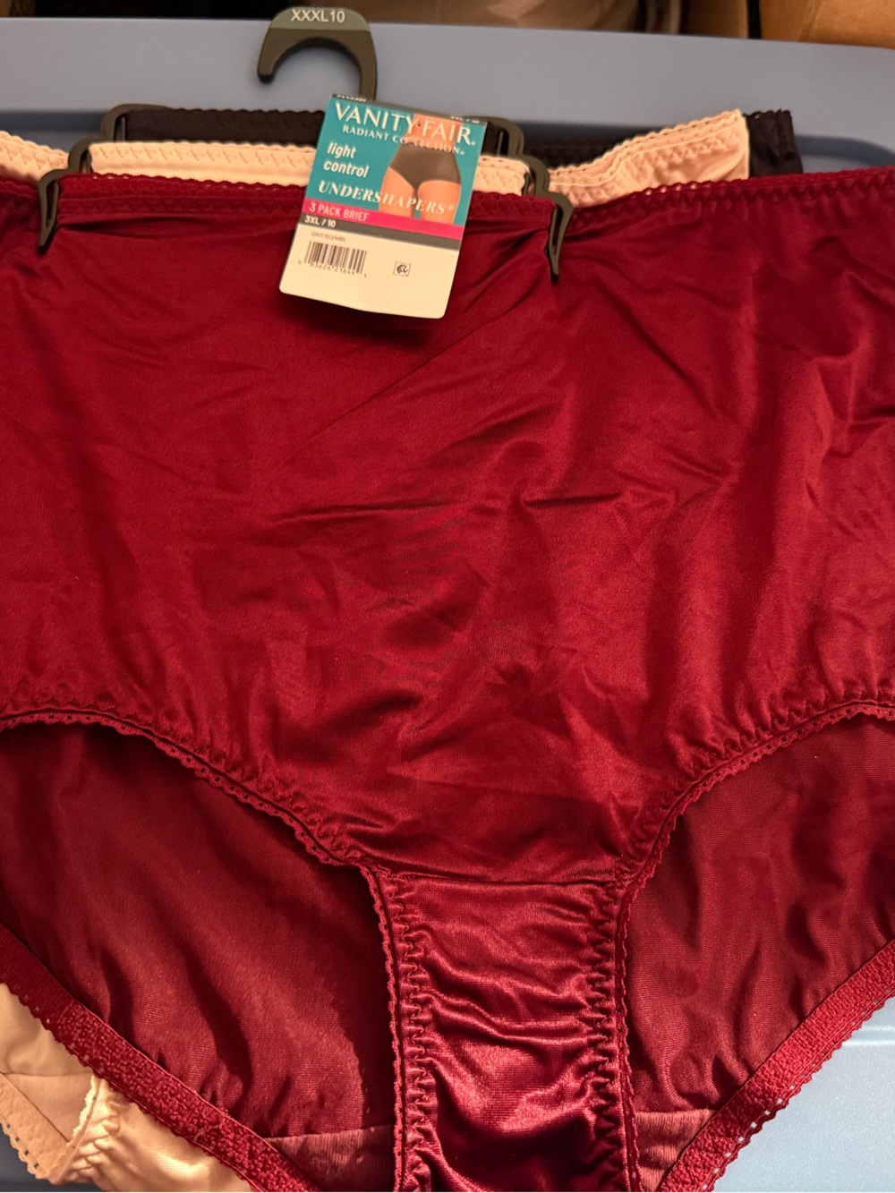 Vanity Fair Girls' Red and Light Pink Full Coverage Briefs - 3 Pack